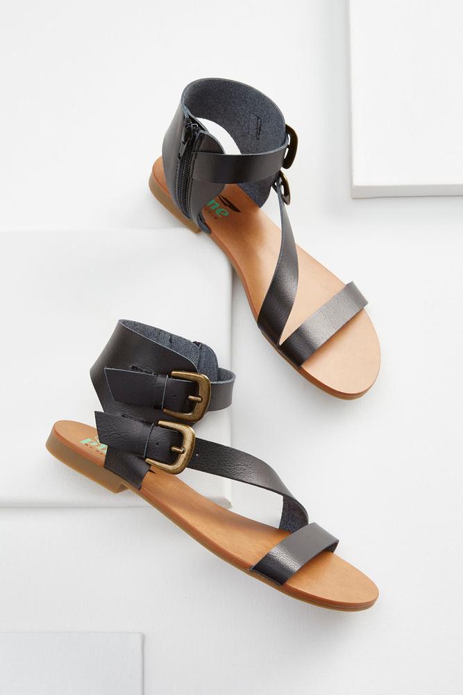 Double Buckle Gladiator Sandals