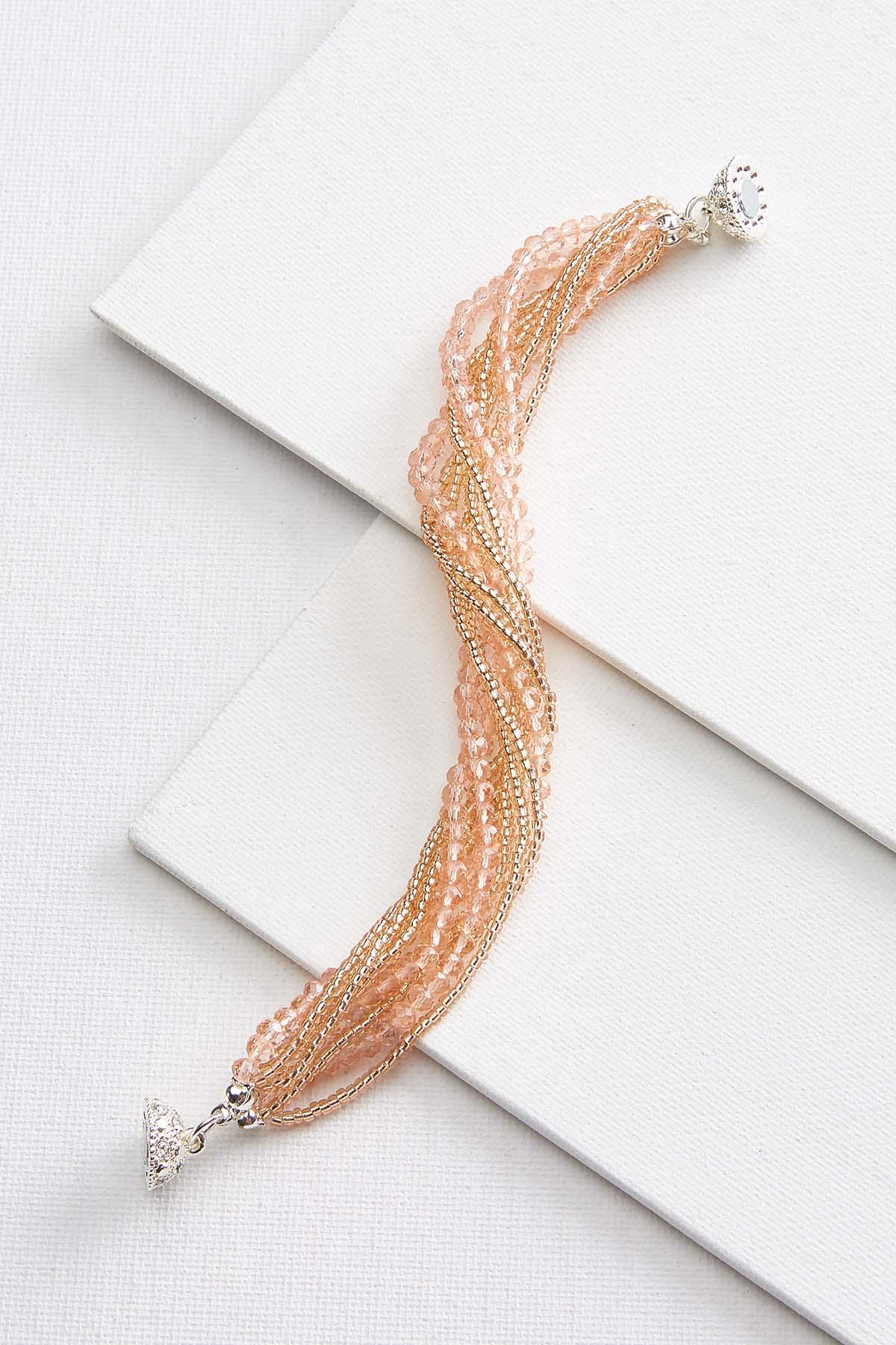 Versona pave ball mixed bead bracelet