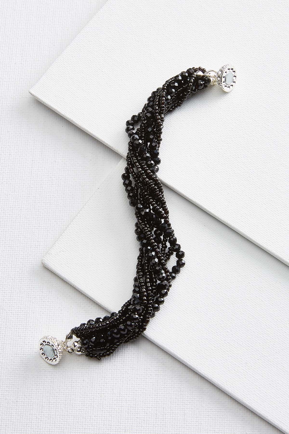 Versona pave ball mixed bead bracelet