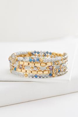 mixed bead coil bracelet