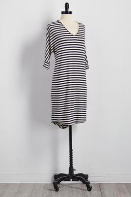 striped t-shirt dress