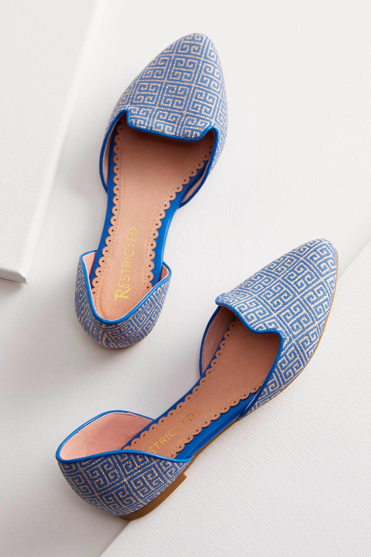 Greek Key Tapestry Flats