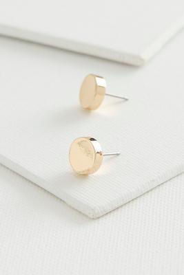 metal disc stud earrings