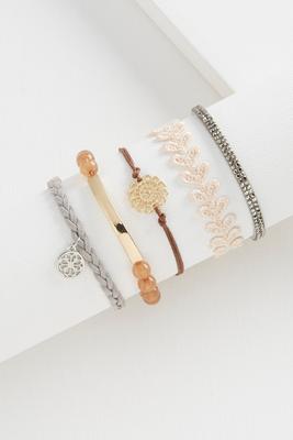 mixed media bracelet set