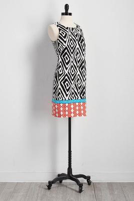 mixed tribal sheath dress