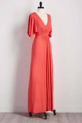 batwing tie waist maxi dress