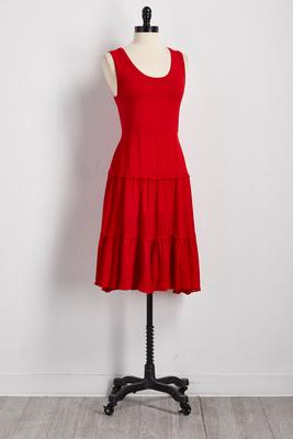 tiered casual knit dress