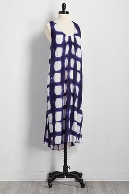 tie dye high-low midi dress