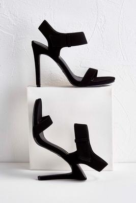 slingback ankle strap velcro heels
