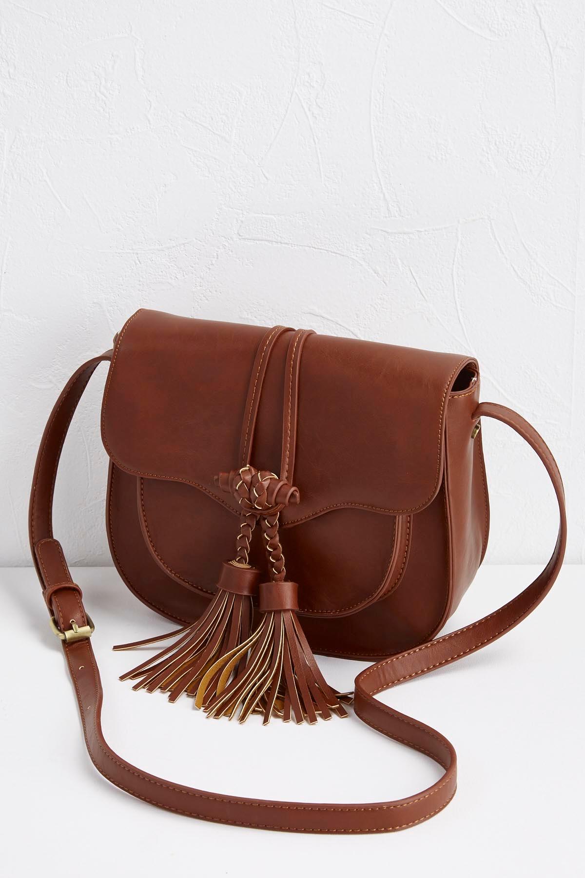 Braided Tassel Saddle Bag