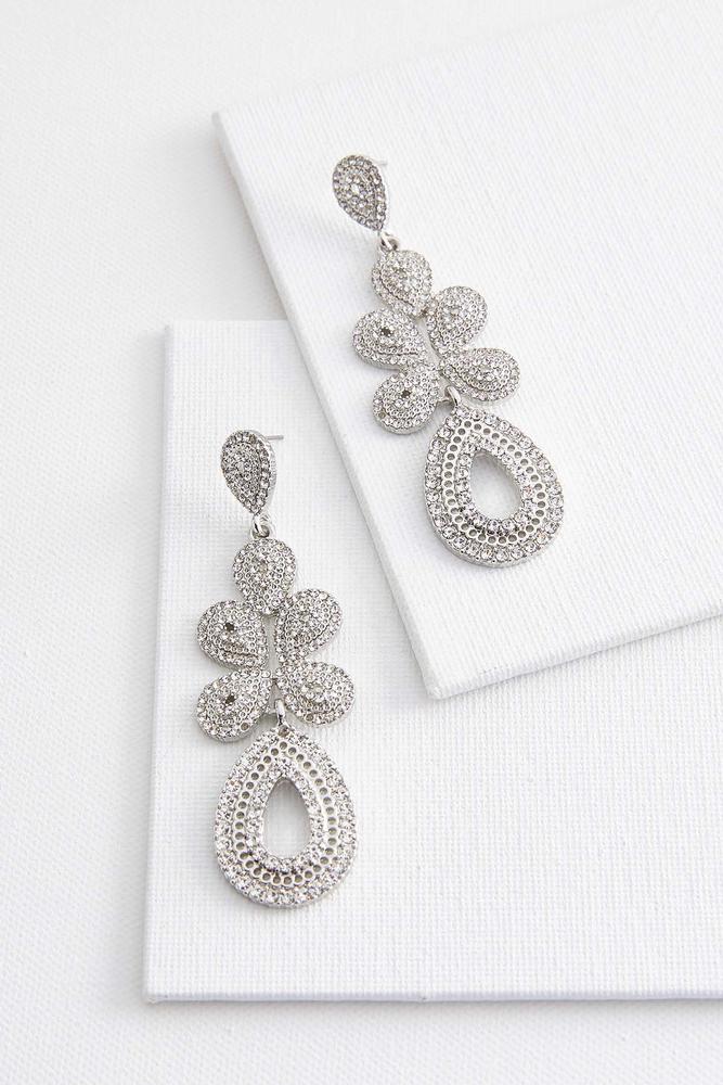 Geometric Pave Statement Earrings