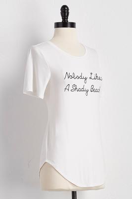 shady beach graphic tee