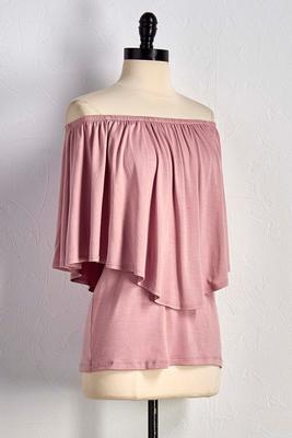 flounced off the shoulder top