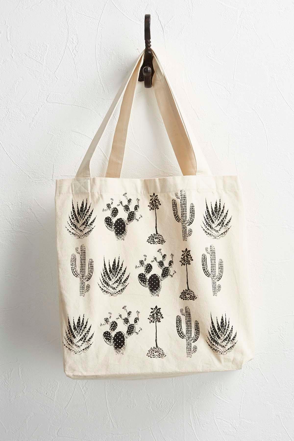 Cacti Canvas Tote