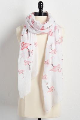 flamingo oblong scarf