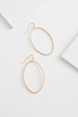 textured oval hoop earrings