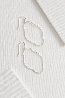 skinny clover hoop earrings