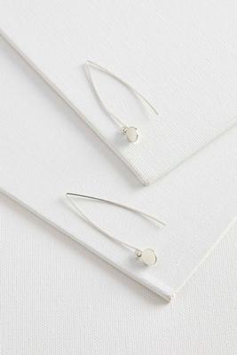 wire disc drop earrings