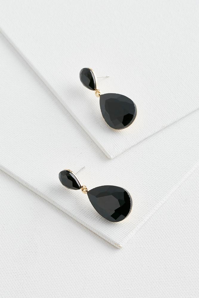 Faceted Stone Teardrop Earrings