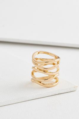 curved open bar ring