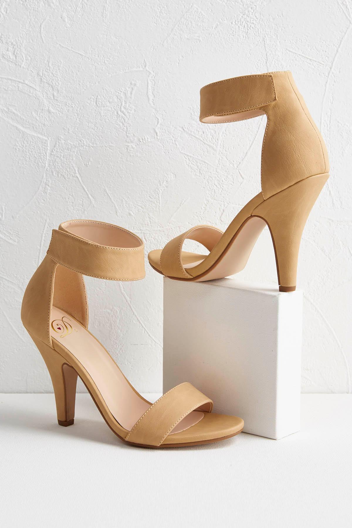Ankle Strap Velcro Heeled Sandals