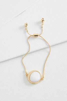 shell stone pull string bracelet