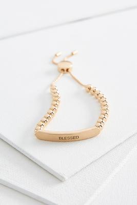 blessed metal bar bracelet