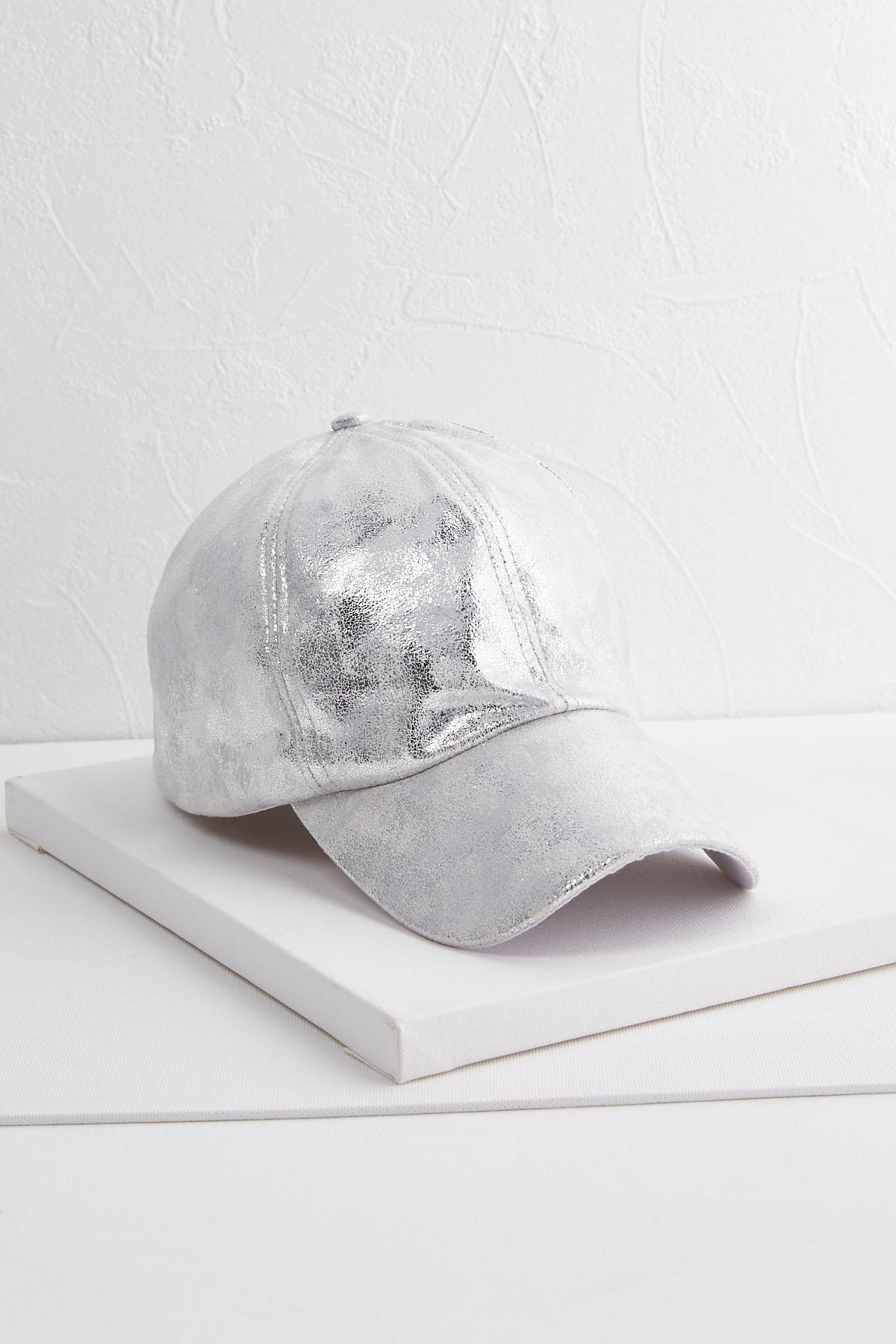 Distressed Metallic Baseball Hat