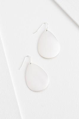 brushed metal teardrop earrings