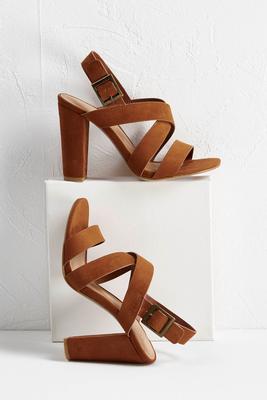 Cross Strap Heeled Sandal