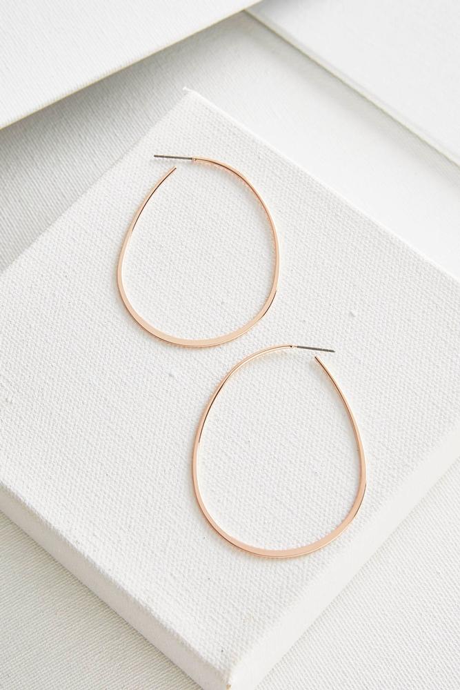 Skinny Oval Hoop Earrings