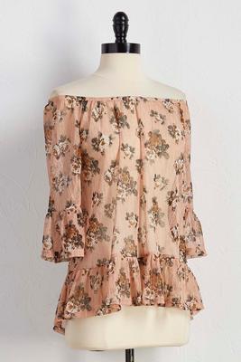 floral off the shoulder top