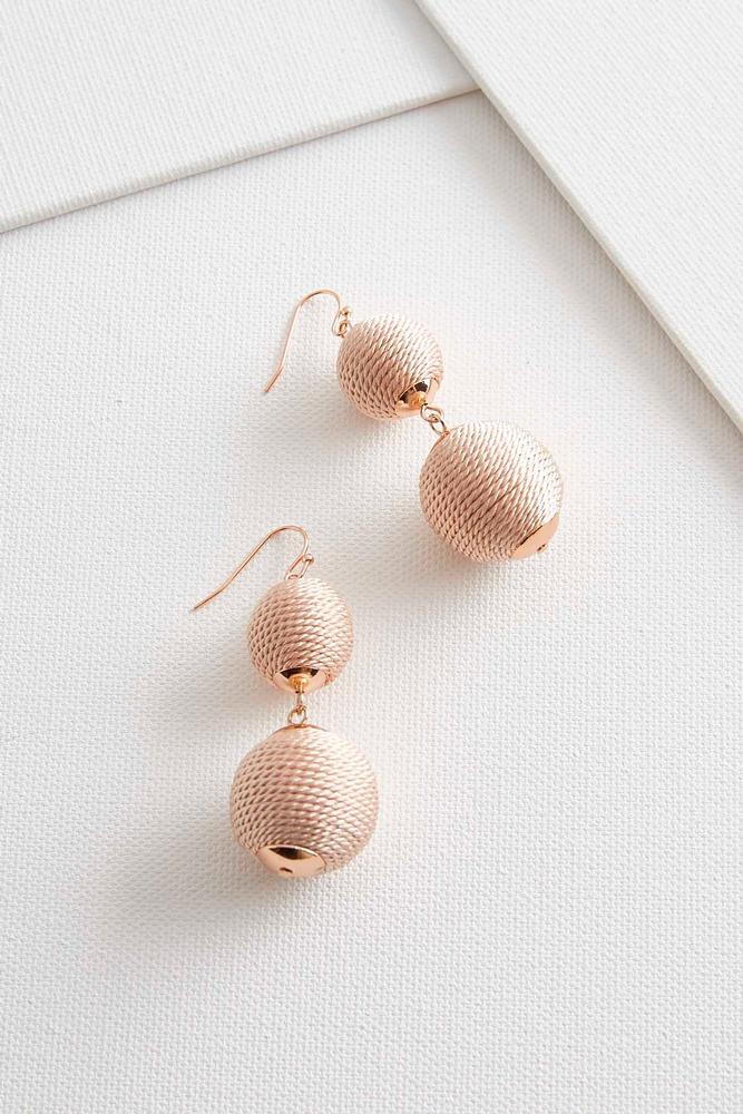Versona thread wrapped ball dangle earrings