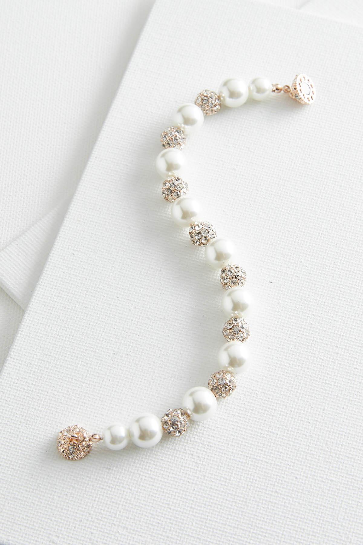 Pearl And Fireball Bracelet