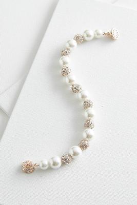 pearl and fireball bracelet