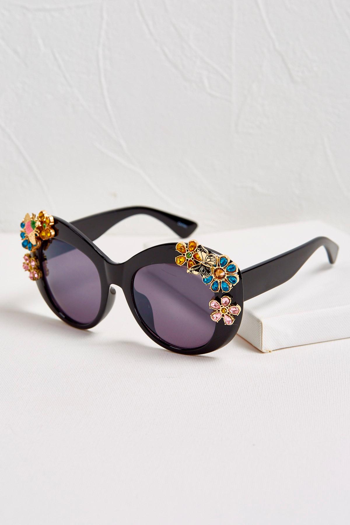 Butterfly Embellished Sunglasses