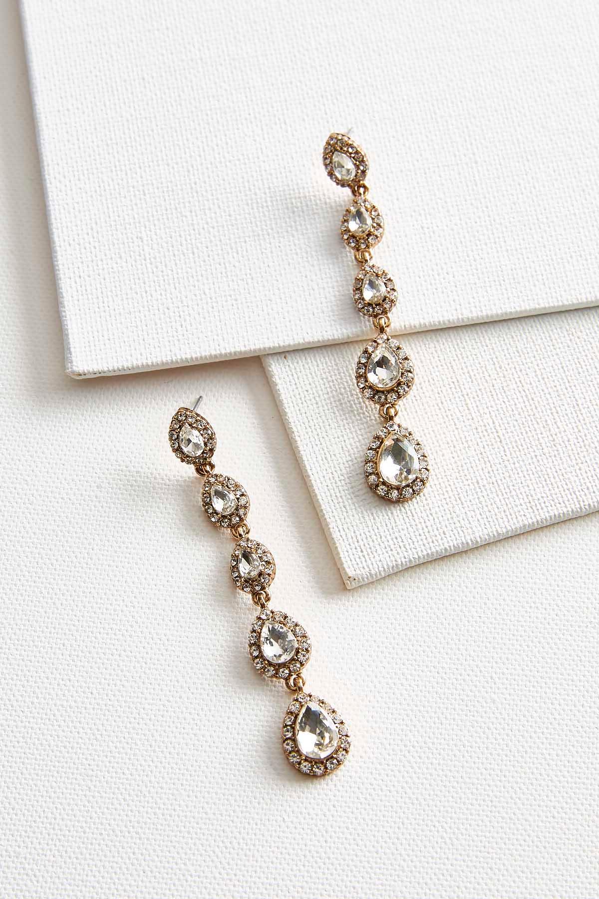 Pave Shoulder Duster Earrings