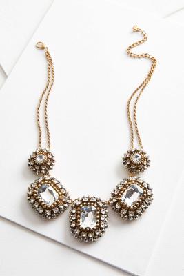 statement stone bib necklace