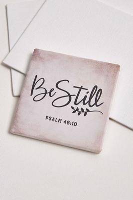 be still ceramic coaster