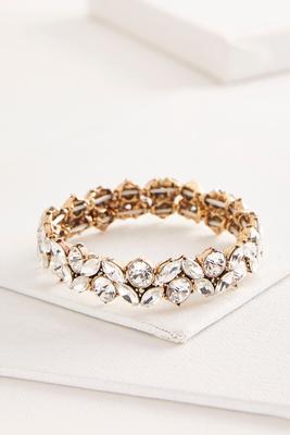 floral stone stretch bracelet