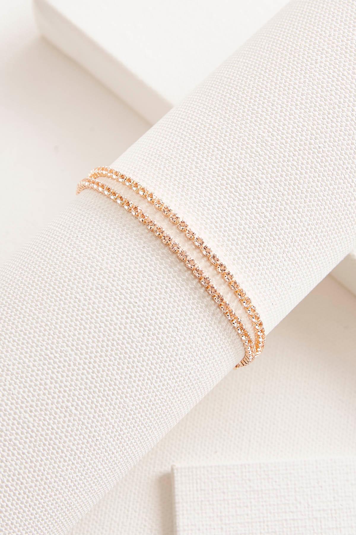 Rhinestone Double Pull String Bracelet