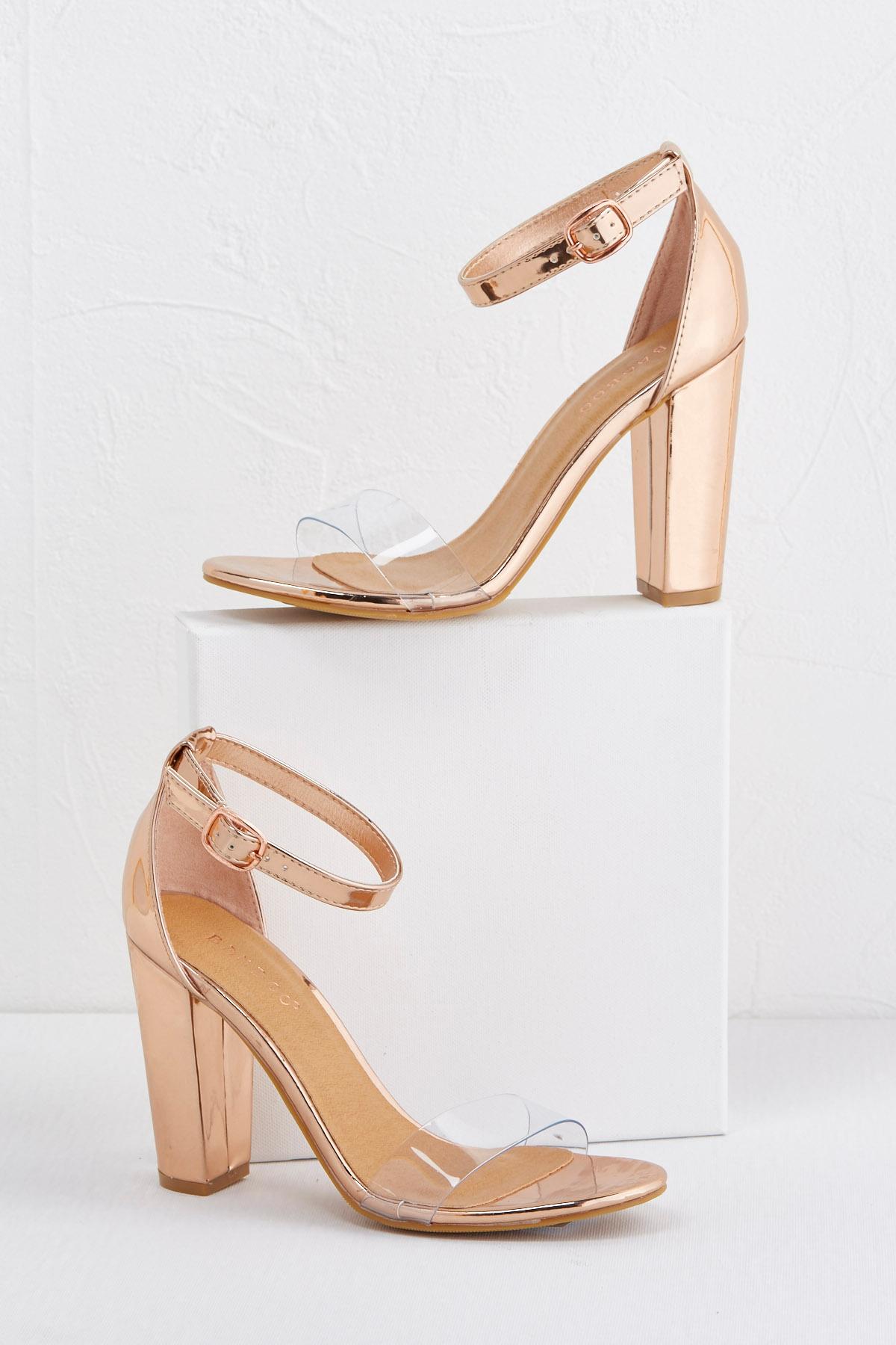 Lucite Block Heels