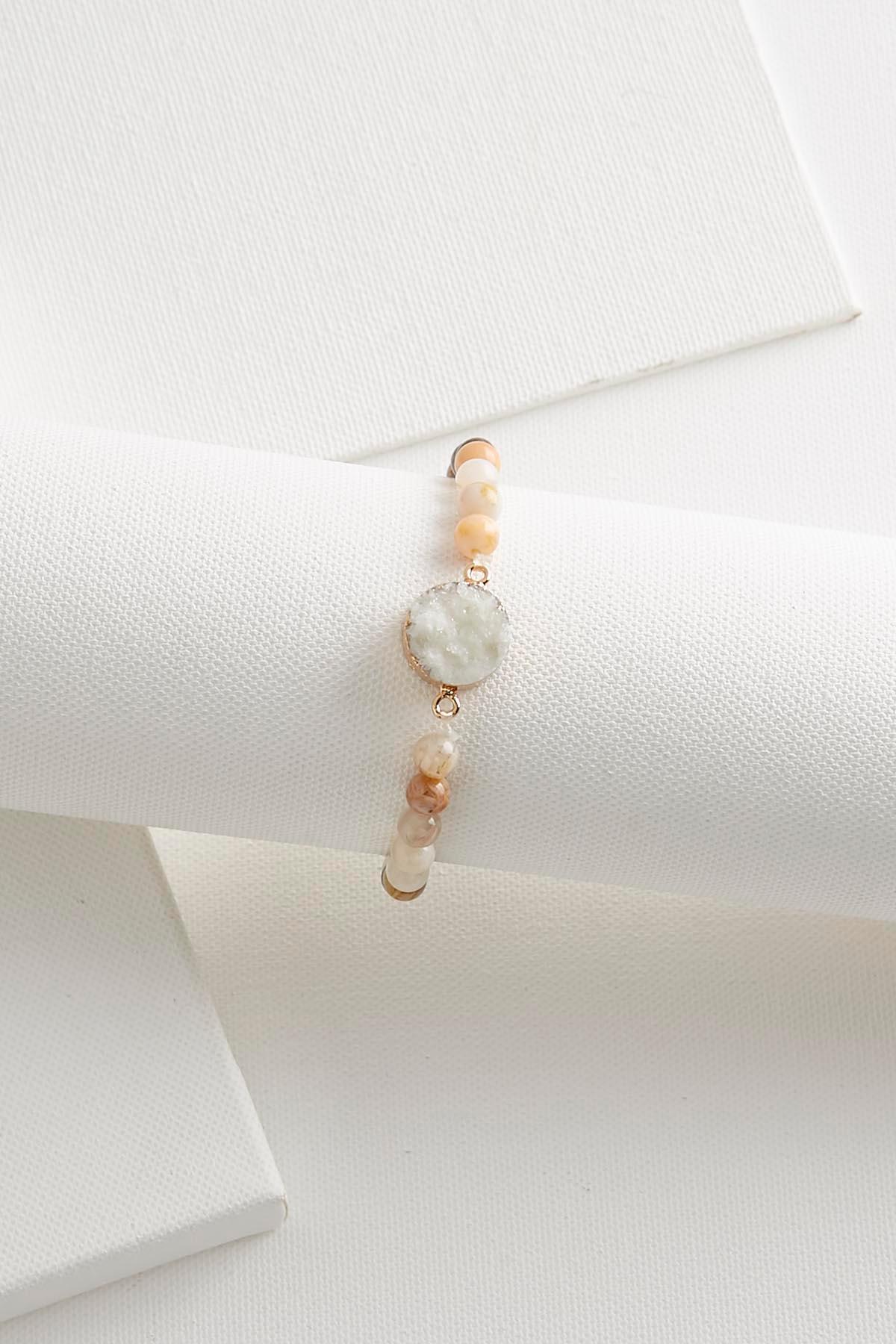 Semi- Precious Druzy Stretch Bracelet