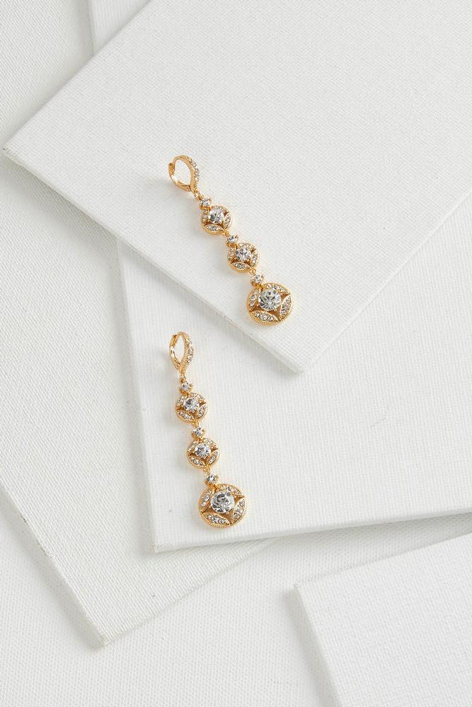Tiered Sparkling Stone Earrings