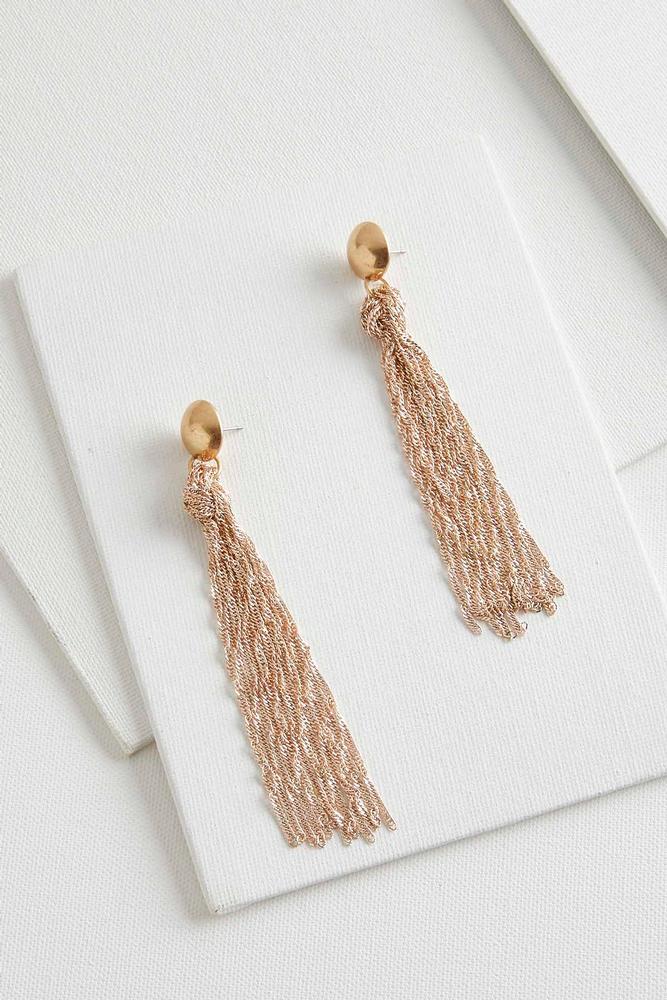 Versona chain tassel statement earrings