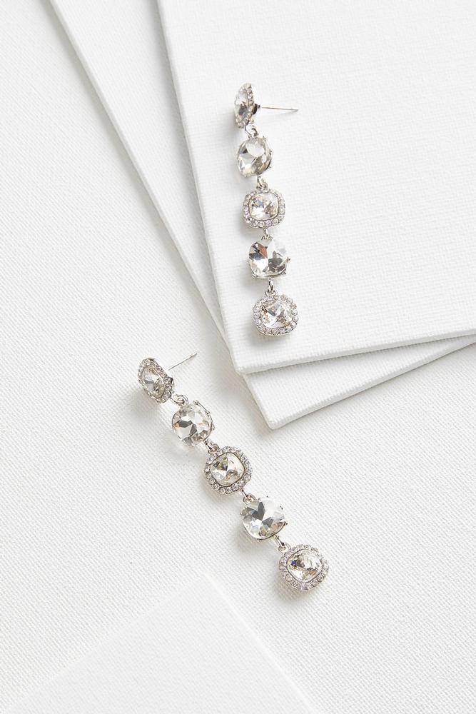 Linear Cushion Cut Earrings
