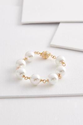 pave pearl link bracelet