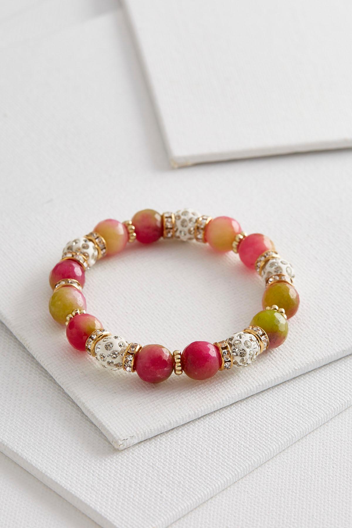 Ombre Glass Stretch Bracelet