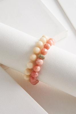 glass bead stretch bracelet set