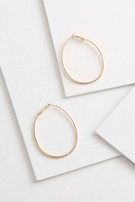 oval diamond cut hoops